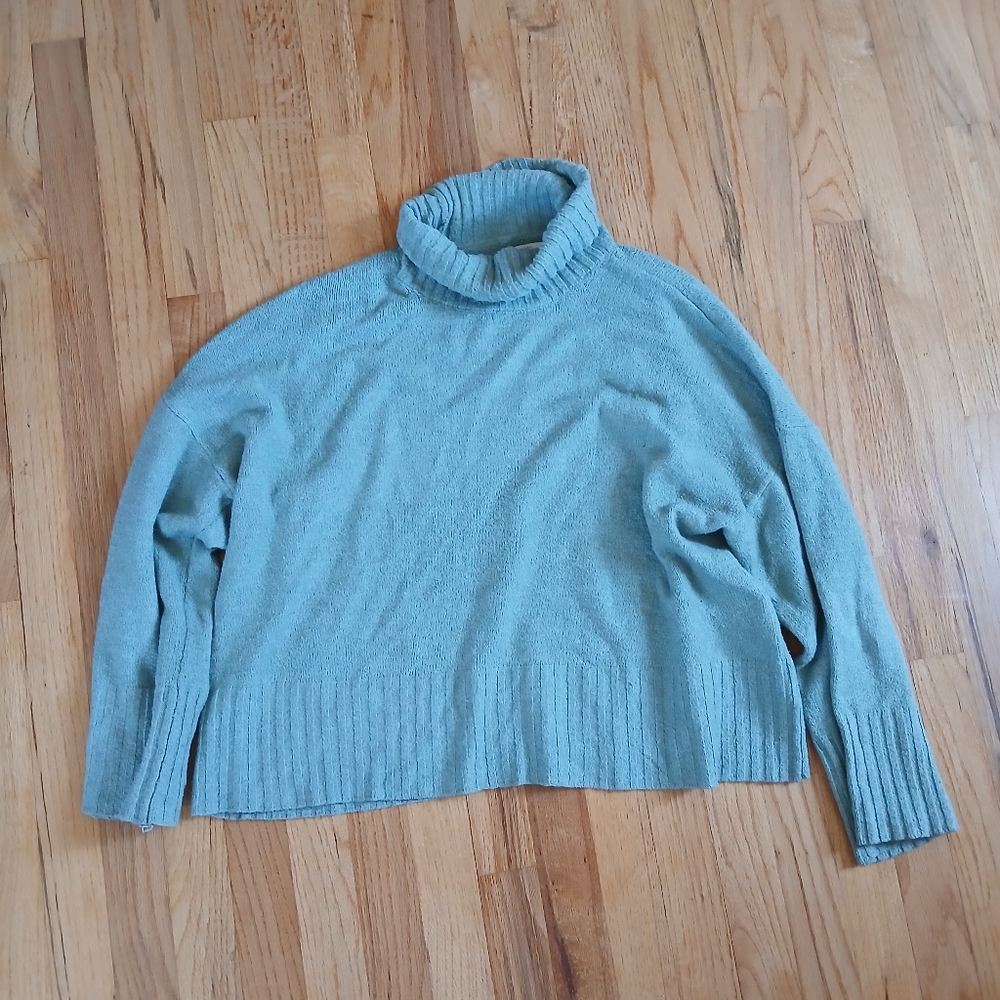 Green Turtleneck Sweater